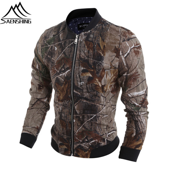 Wholesale-2016 New Arrival Men Hunting Jackets Outdoor Camouflage Jacket Long Sleeve Stand Collar Coats Windproof Hunting Hiking Clothing