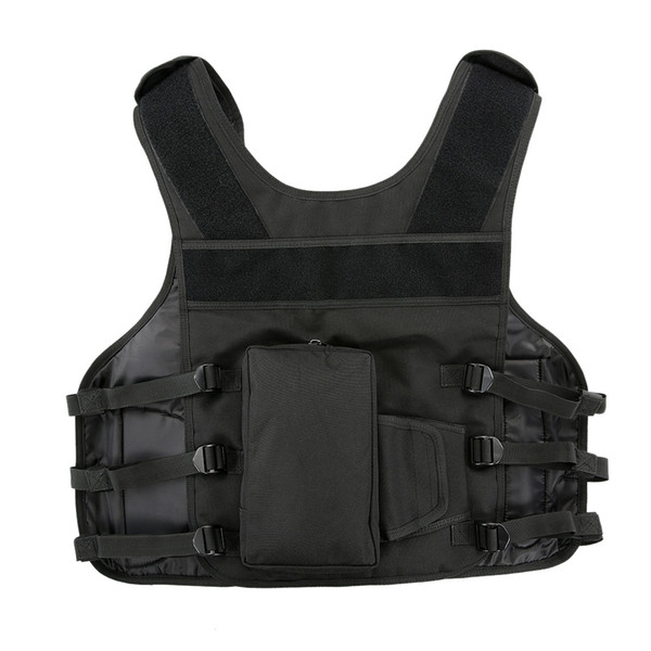 Men Outdoor Hunting Vest Tactical 600D Molle Black 21.7*20.9in Hunting Vest Protective Plate Carrier Chest
