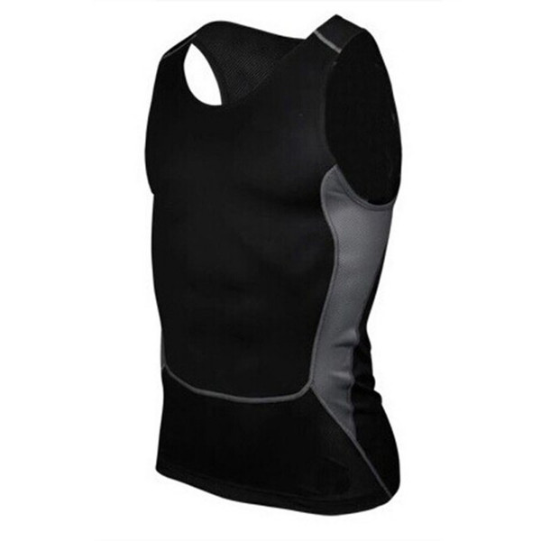 Men's Quick-Drying Sports & Fitness Sports T shirt Compression Sleeveless Breathable Tight-Fitting Shirt 2018 New Hot