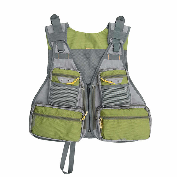 Fly Mesh Fishing Vest Pockets Jacket Fishing Hunting Waistcoat Outdoor Quick-Dry Net Vest Travel Photography Vest with Adjustable Size