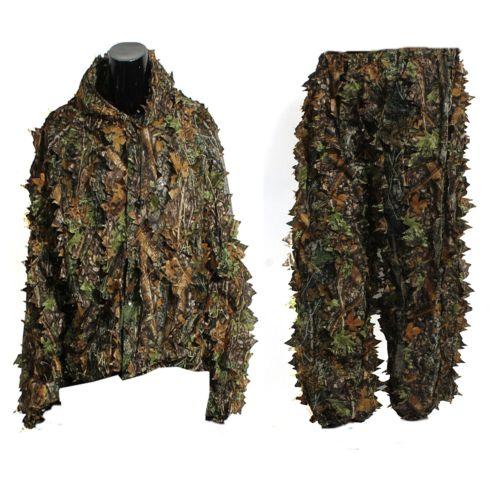 SZ-LGFM-3D Leaf Adults Ghillie Suit Woodland Camo/Camouflage Hunting Deer Stalking in