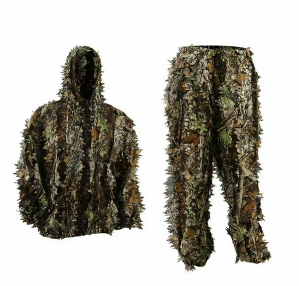 3D Leaf Ghillie suit Woodland and Forest Design Military Leaf Hunting and Shooting Accessories Camouflage Clothing