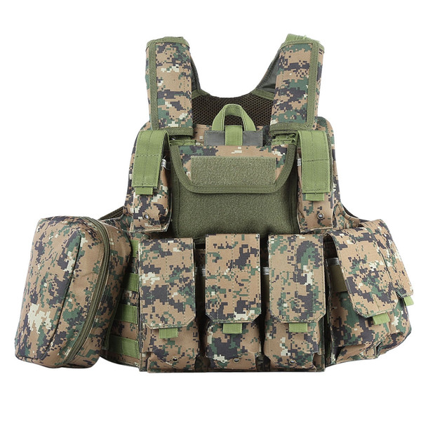 Amphibious Military Tactical Battle Combat Airsoft Molle Bullet Assault Plate Carrier Vest