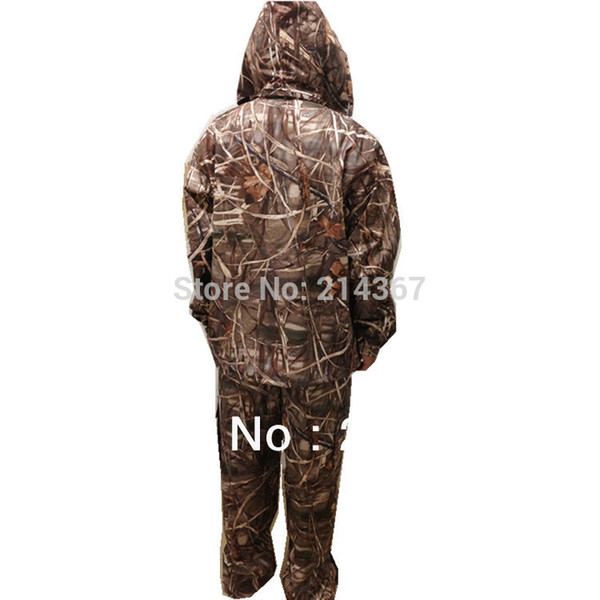 Wholesale- Brown Reed Camouflage Pattern Hunting Clothing for Duck Shooting Game Suits