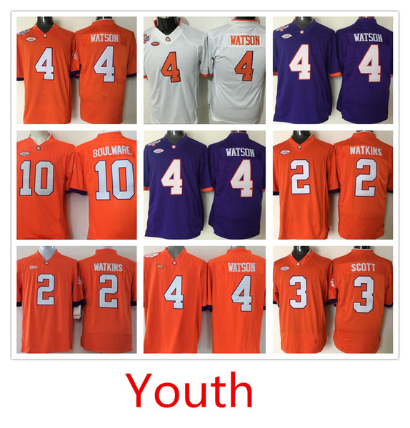 Throwback youth jersey 3 Artavis Scott 4 Deshaun Watson 10 Ben Boulware 2 Sammy Watkins Ncaa College jersey Discount