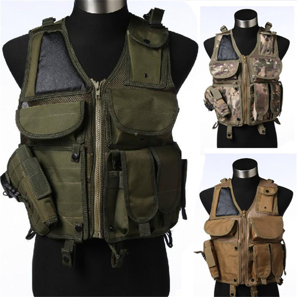 Tactical Military Airsoft Paintball Hunting Combat Vest with Mag Holster