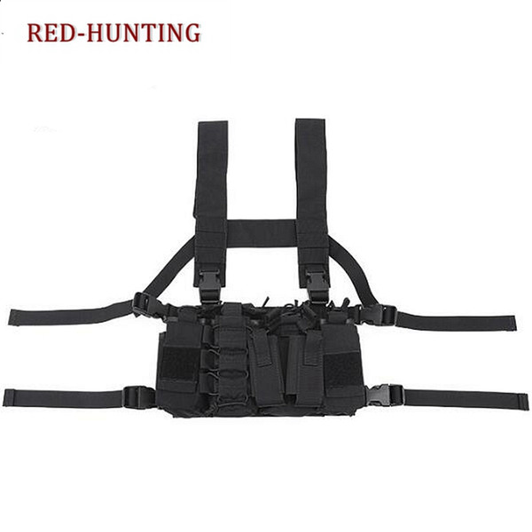 4 Color Multicam Tactical Vest Ammo Chest Rig Removable Hunting Vest Paintball Gear With /74 Magazine Pouch