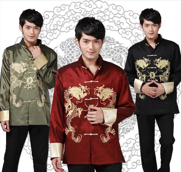 Shanghai Story Long Sleeve Vintage Jacket Chinese Traditional clothing Tang Shirt mandarin collar shirt Dragon Kungfu Jacket JY039