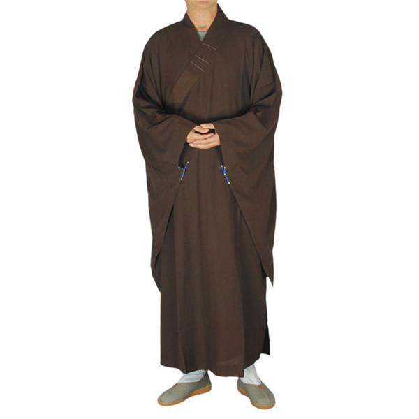 Shanghai Story Taiwan Doris linen Shaolin Temple Zen Buddhist Robe Lay Monk Meditation Gown Kung fu Training Uniform Suit