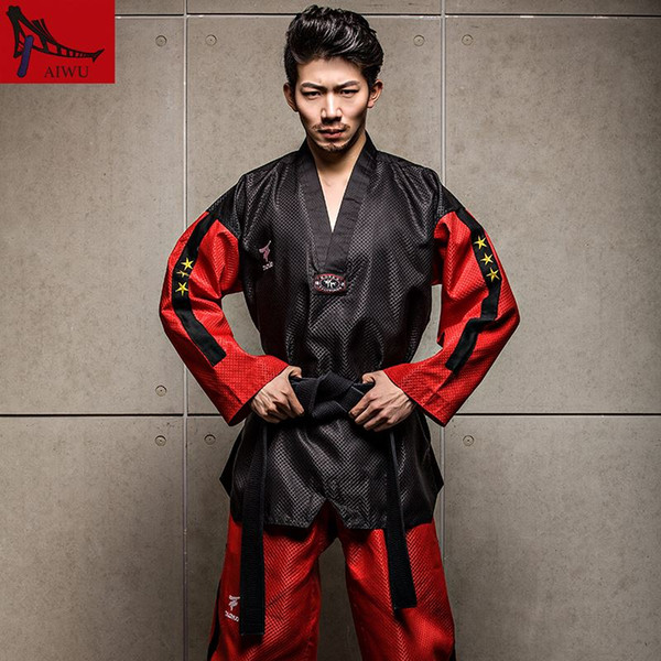 Hot sell Lucamino five-star doboks adult men and women Taekwondo Taekwondo coach clothing long sleeved clothing unisex taekwondo uniforms