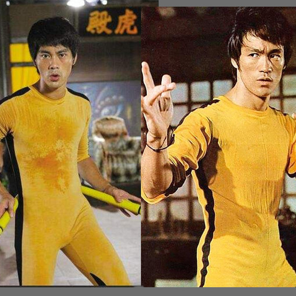 Jeet Kune Do Game of Death Costume Jumpsuit Bruce Lee Classic Yellow Kung Fu Uniforms Cosplay JKD