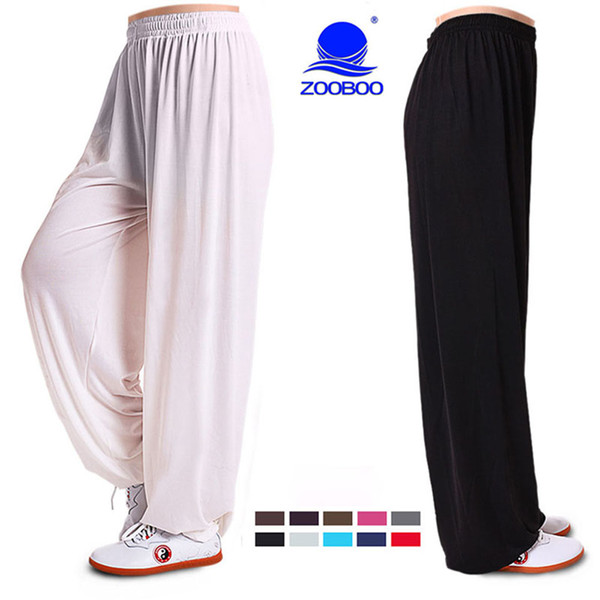 Yoga Tai Chi Pants Ice silk Bloomers Trousers Fitness Dance Pants Kung Fu Cropped Pant Running Pant Wing Chun Clothing Men Women