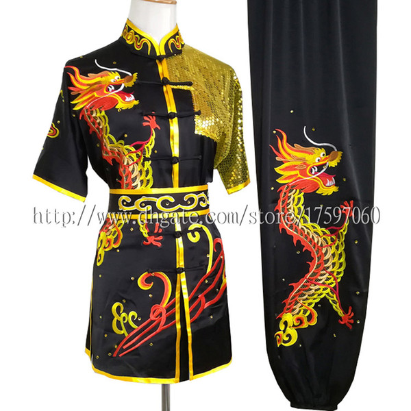 Chinese Wushu uniform Kungfu costume Routine garment Martial arts outfit routine kimono for boy girl men women children girl kids adults