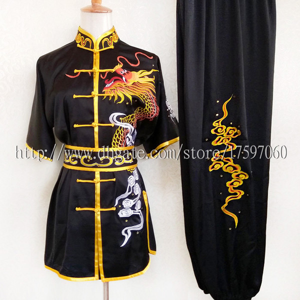 Chinese wushu uniform Kungfu clothes Martial arts suit taolu outfit Routine garment changquan kimono for men women boy girl kids adults