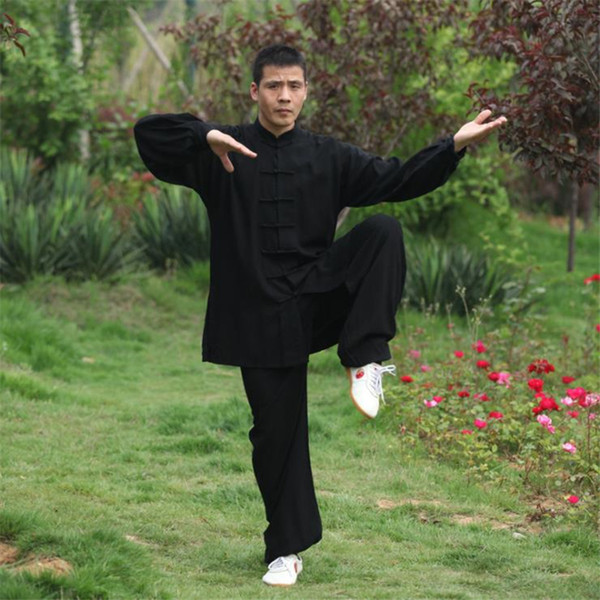 High Quality Chinese Tai Chi Kung Fu Wing Chun Martial Art Suit Coats Jacket Uniform Costume C028 Black White Blue Gray