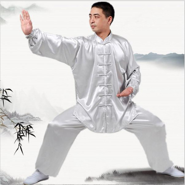 New Chinese Kung Fu uniforms Long sleeve Tai Chi clothing South Korea Martial Arts Costume wushu Performance Suit 7Colors Outdoor Apparel