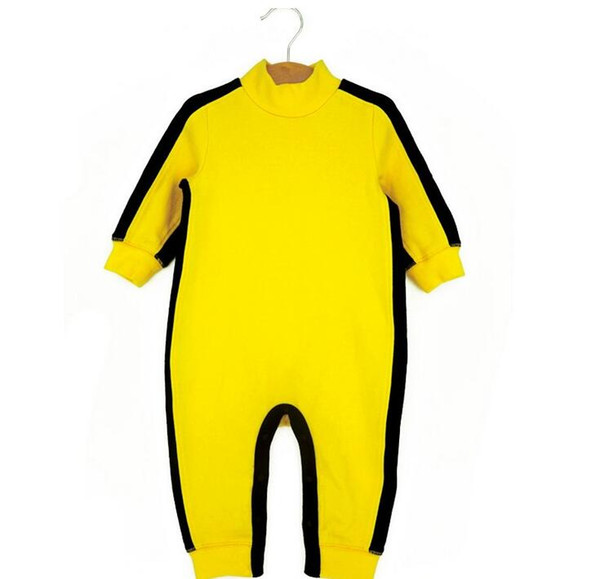 Baby Rompers Boys Clothes Newborn Boys Bruce Lee Kung Fu Romper Jumpsuit Outfit infant clothing cotton cloth boy 4M-24M