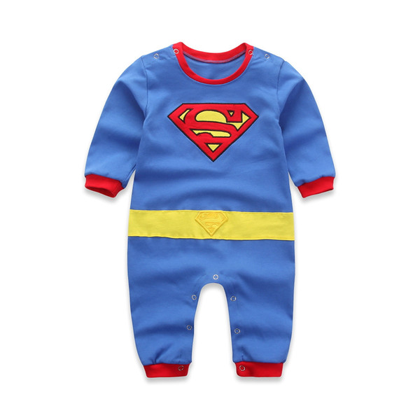 Newborn Baby Clothes Superman Spiderman Infant Clothes Baby Costume Long Sleeved Short Sleeved Body Jacket