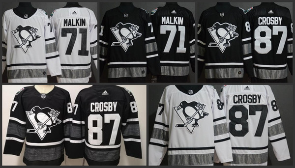 2019 All-Star Pittsburgh Penguins Hockey Jerseys #87 Sidney Crosby 71 Evgeni Malkin Stitched Jersey