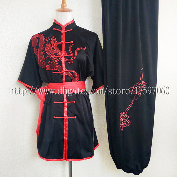 Chinese Embroidered wushu uniform Kungfu clothes Martial arts suit taolu outfit garment nanquan kimono for men women boy girl kids adults