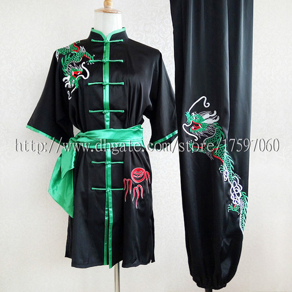 Chinese wushu uniform embroidered outfit Kungfu clothing taolu suit Martial arts garment Routine costume for men boy women girl kids adults