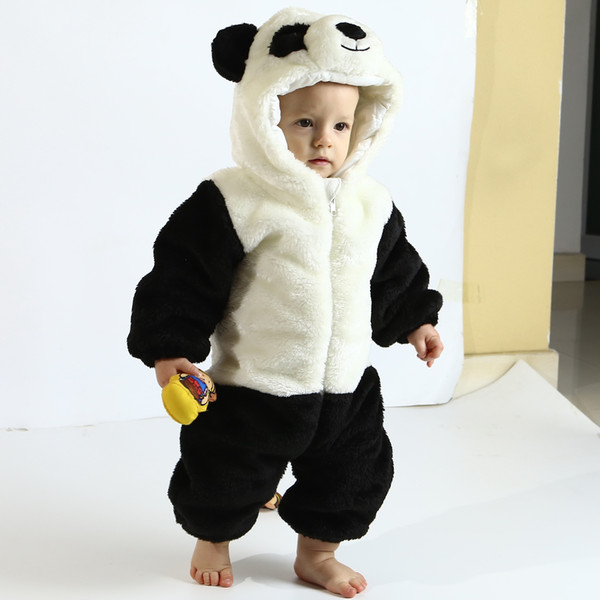 Thicken Children's Wear Newborn Toddler Baby Animal Romper Outfits Cute Panda Jumpsuit Playsuit Costume Soft Cotton 0-24M