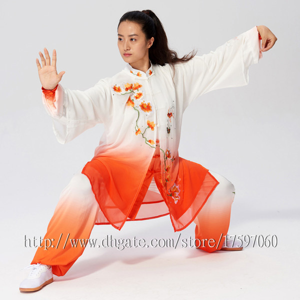 Chinese Tai chi garment wushu uniform kungfu clothes Martial arts suit taiji outfit Embroidery Apparel for men women girl boy kids adults