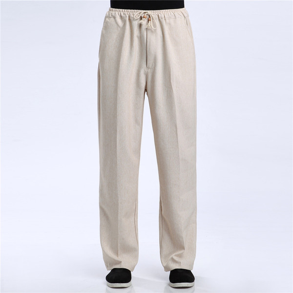 Shanghai Story Blend Linen Casual Pants Men's Pant Chinese Male Kung Fu Trousers Chinese Traditional Clothing for man