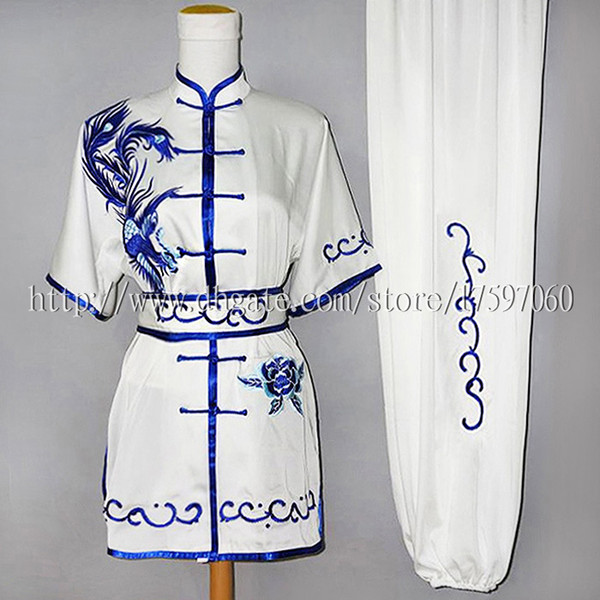 Embroidery Chinese wushu uniform Kungfu clothes taolu kimono Martial arts outfit nanquan garment for men women boy girl children kids adults