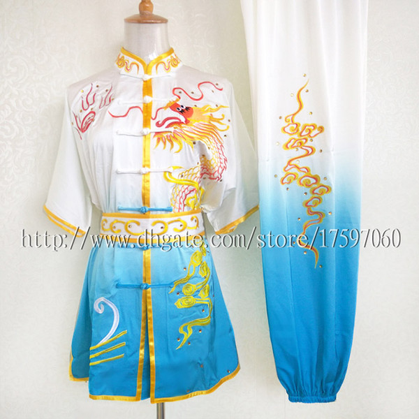 Chinese wushu uniform Kungfu clothes Martial arts suit taolu outfit changquan match garment for men women children boy girl kids adults