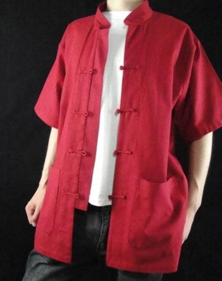 Fine Linen Red Kung Fu Martial Arts Tai Chi Shirt Clothing XS-XL or Tailor Custom Made