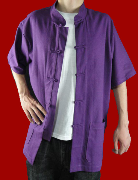 Fine Linen Purple Kung Fu Martial Arts Tai Chi Shirt Clothing XS-XL or Tailor Custom Made