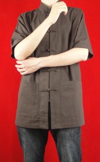 Fine Linen Brown Kung Fu Martial Arts Tai Chi Shirt Clothing XS-XL or Tailor Custom Made