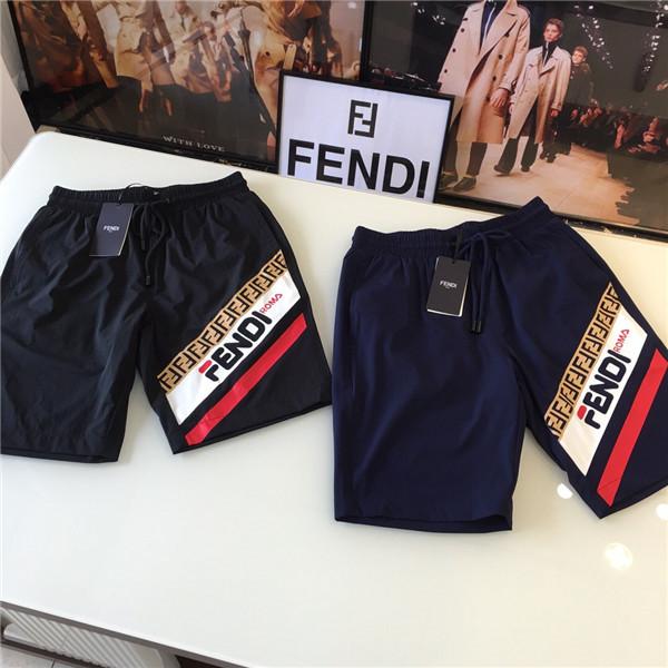 19ss Paris FEND Oblique Stripe FF ROMA 1925 Short Pants elastic waist track Trousers Casual sport Jogger Sweatpants Outdoor Short Shorts