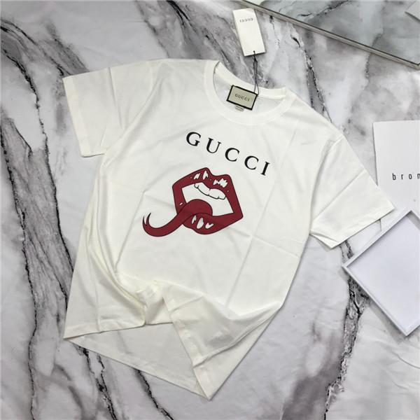 19ss New Arrival Paris G Letter Lip Tshirts Crewneck Short Sleeve Summer Tee Breathable Vest Shirt Streetwear Outdoor T-shirt