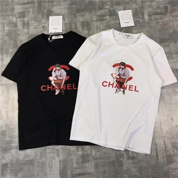 19ss New Arrival Paris CHAN Tshirts Crewneck Short Sleeve Summer Tee Breathable Vest Fashion Shirt Streetwear Outdoor T-shirt