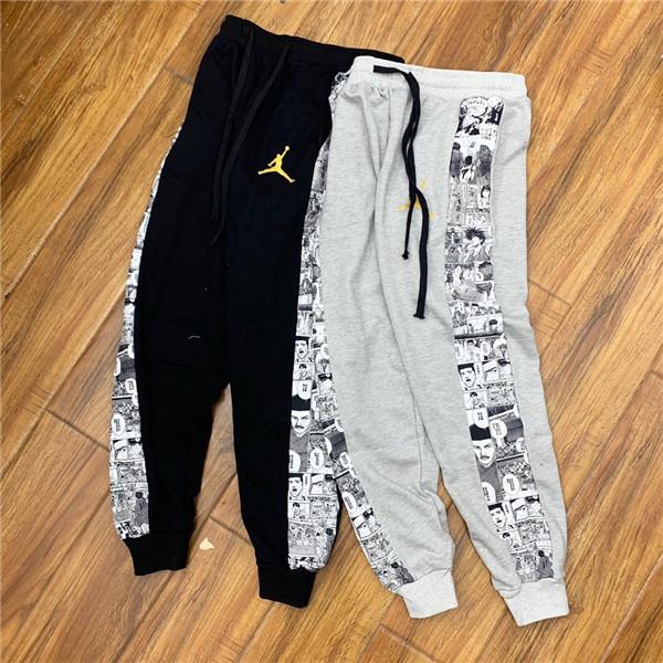 19ss Jumpman 23 Slamdunk Stitching caricature Pants elastic waist track pants Trousers sport Jogger Cowboy Sweatpants Outdoor Pants