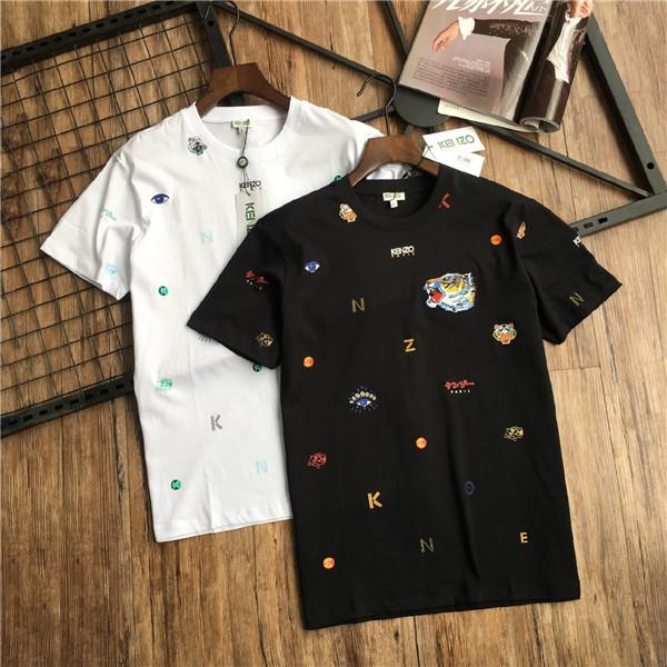 19ss KENZ Lovers Cotton Tshirts Paris Full Printing Short Sleeve Summer Tee Full Printing Breathable Vest Shirt Streetwear Outdoor T-shirt