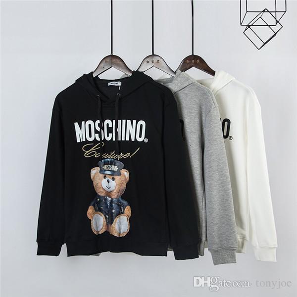 19ss Luxury Brand Designer Moschinos Bunny Bear Women Men Casual jumper Sweatshirts Swearter Streetwear Pullovers Outdoor Hoodies