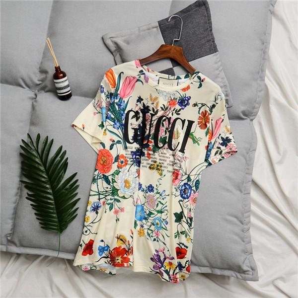 19ss Paris G Letter Flower and Plants Tshirts Crewneck Printing Short Sleeve Summer Tee Breathable Vest Shirt Streetwear Outdoor T-shirt