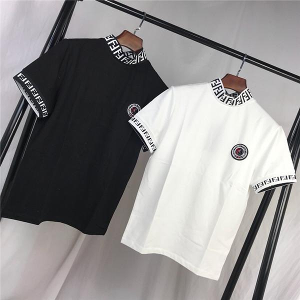 19ss Paris FEND FF Polo leisure Tee Roma Tshirt Breathable Short Sleeve Tshirts Men Women blouses Casual Outdoor Streetwear T-shirt