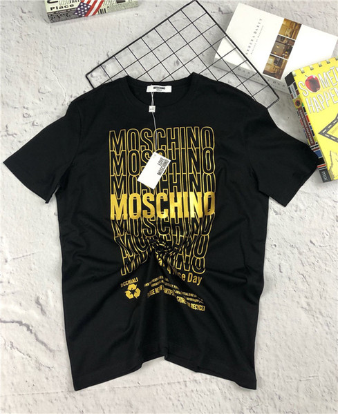 19ss New Arrival Paris Mosichinos Tshirts Crewneck stamping letters Short Sleeve Summer Tee Breathable Vest Shirt Streetwear Outdoor T-shirt