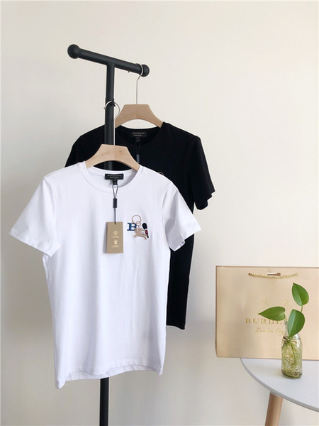 19ss Paris BBR Little Horse Tshirts Crewneck Embroidery Short Sleeve Summer Tee Breathable Vest Shirt Streetwear Tshirt Outdoor T-shirt