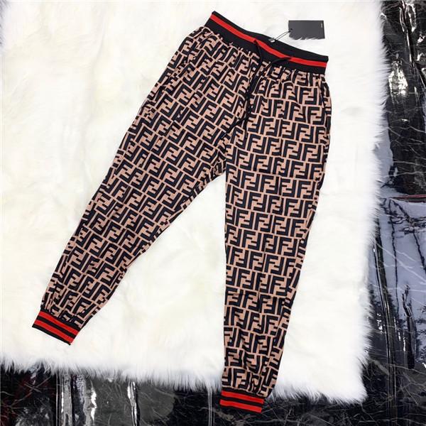 19ss Paris FEND Pants Unisex FD elastic waist track Trousers Men Women Casual sport Jogger Sweatpants Outdoor Short Shorts