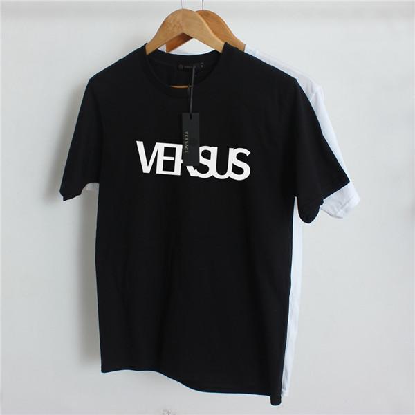 19ss Paris VERS Lovers Cotton Tshirts Paris Jeans Medusa Big Letter Short Sleeve Summer Tee Breathable Vest Shirt Outdoor T-shirt