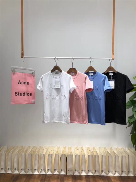 19ss New Arrival Paris Acne Studios Tshirts Crewneck Short Sleeve Summer Tee Breathable Vest Casual Shirt Streetwear Outdoor T-shirt