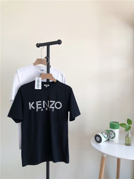 19ss New Arrival KENZ Lovers Cotton Tshirts Paris Printing Short Sleeve Summer Tee Breathable Vest Women Shirt Streetwear Outdoor T-shirt