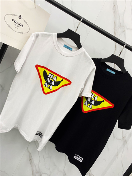 19ss New Arrival PRAD banana Paris Lovers Cotton Tshirts Printing Short Sleeve Summer Tee Breathable Vest Shirt Streetwear Outdoor Tshirt