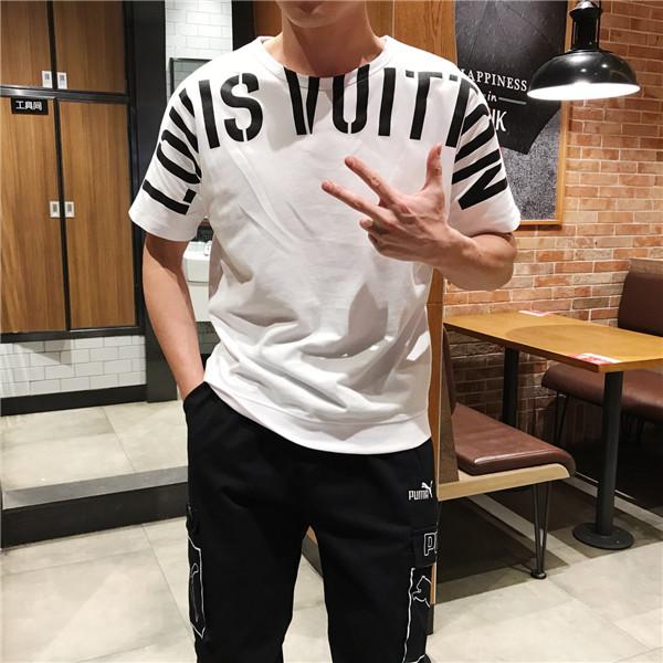 19ss New Arrvial L Frgmt Letter Lovers Cotton Tshirts Paris V Printing Short Sleeve Summer Tee Breathable Vest Shirt Outdoor T-shirt