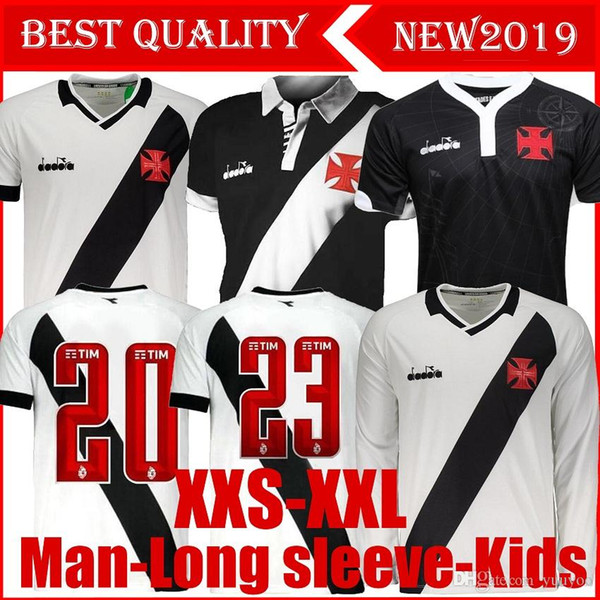 19 20 Brazil Vasco da Gama Soccer Jerseys MAXI Y.PIKACHU A.RIOS PAULINHO FABIANO MURIQ Custom 2019 2020 Home Road Black White Football Shirt